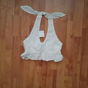 Nwt urban outfitter eyelet crop top
